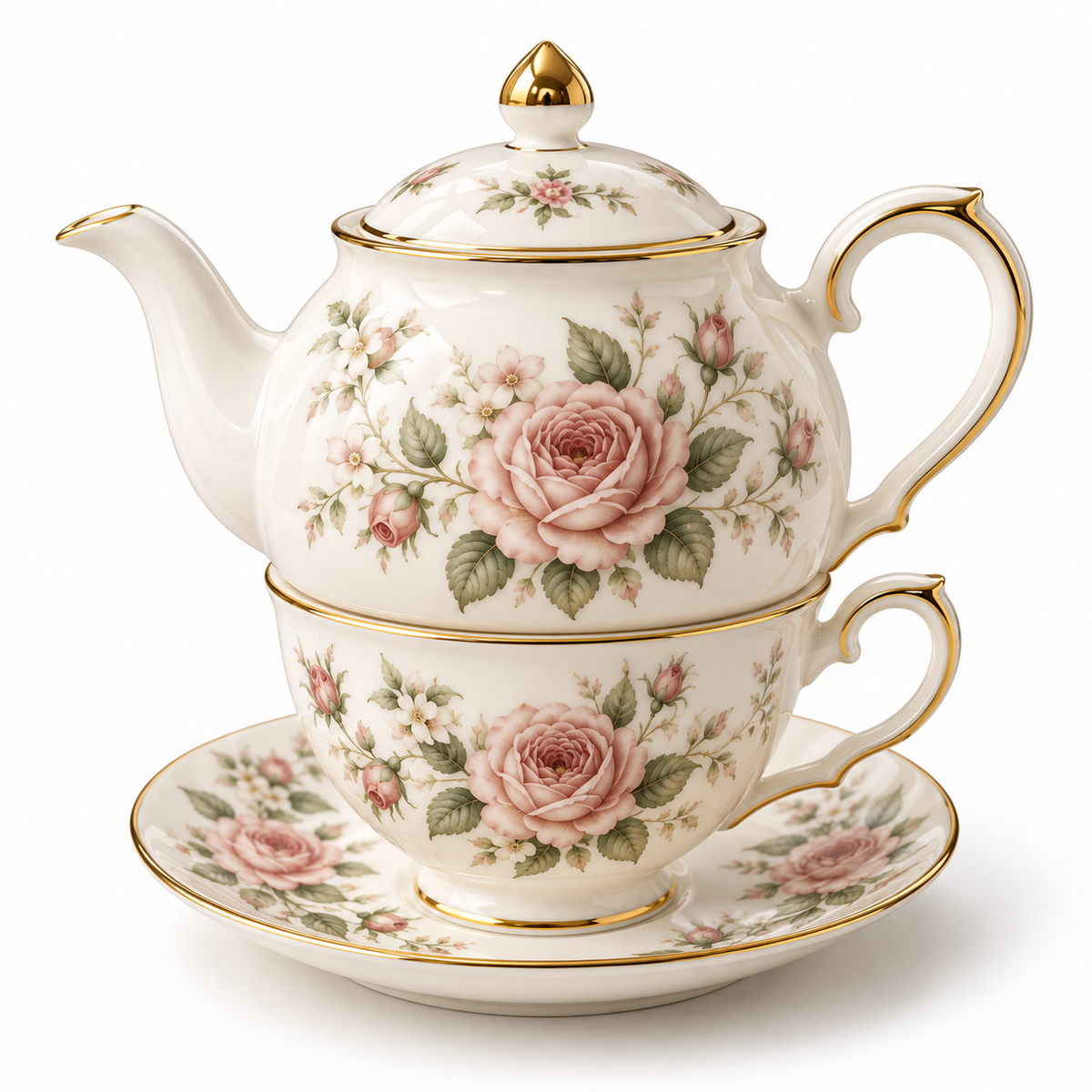 Charlotte tea-for-one set on a clean white background